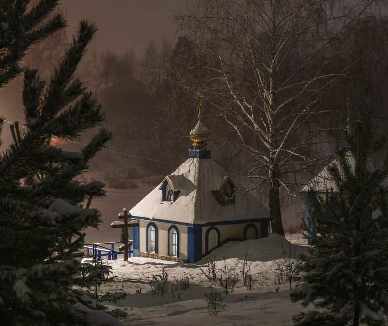 Зимний вечер фото превью