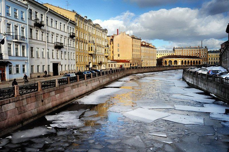 петербург,вода,лёд,город,свет, Весенний Петербург фото превью