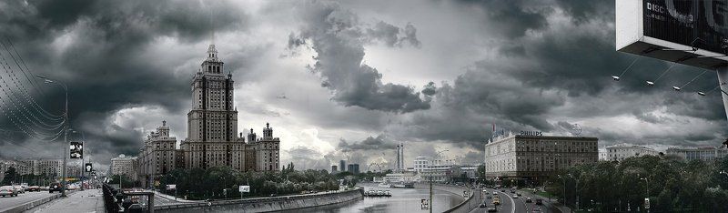 гостинница, украина, москва, река Панорама фото превью