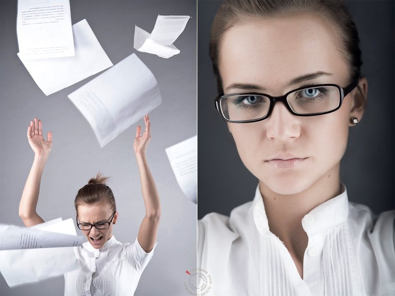 девушка, бизнес, взрыв, тишина Спокойствие фото превью