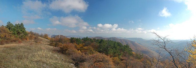 Крым, осень. Панорама фото превью