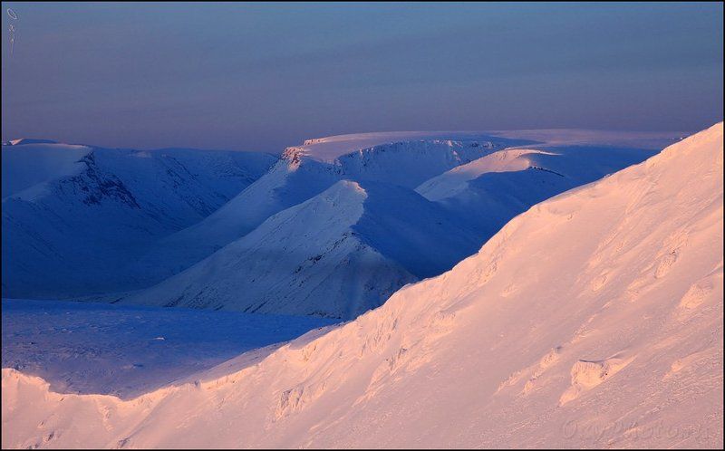 khibiny, mountain, russia, ski, горные лыжи, горы, кировск, россия, хибины Лилово-розовый север... фото превью