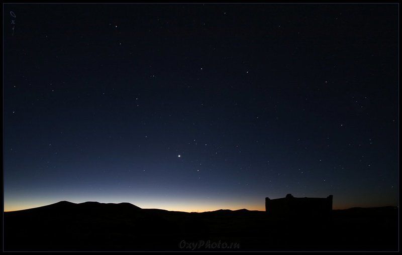 африка, марокко, africa, morocco, maroc, магриб, пустыня, сахара, desert, sahara, эрг-шебби, erg-chebbi, merzouga, мерзуга, звезды, stars Вот и забрезжил рассвет... фото превью