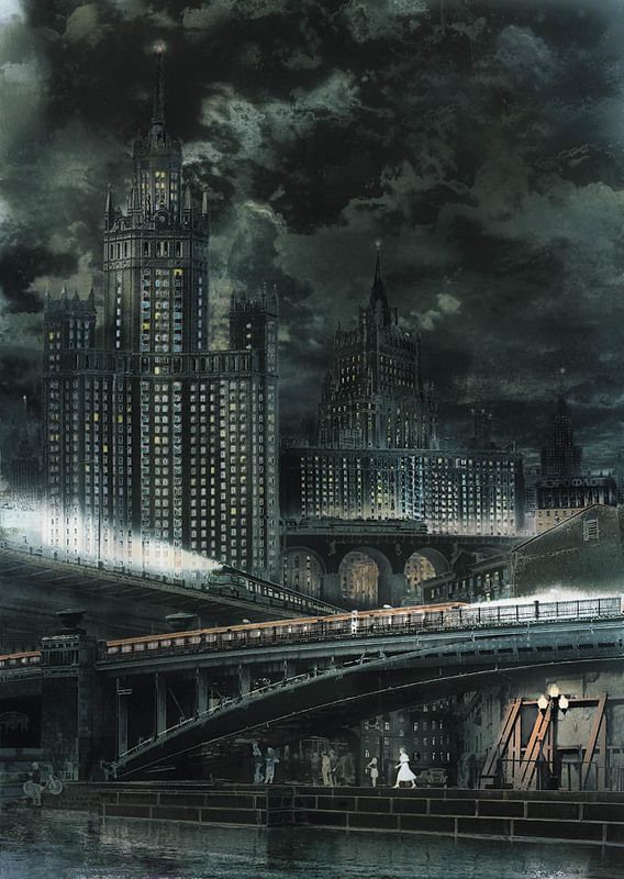 метро, мост, набережная, высотка Город будущего.... фото превью