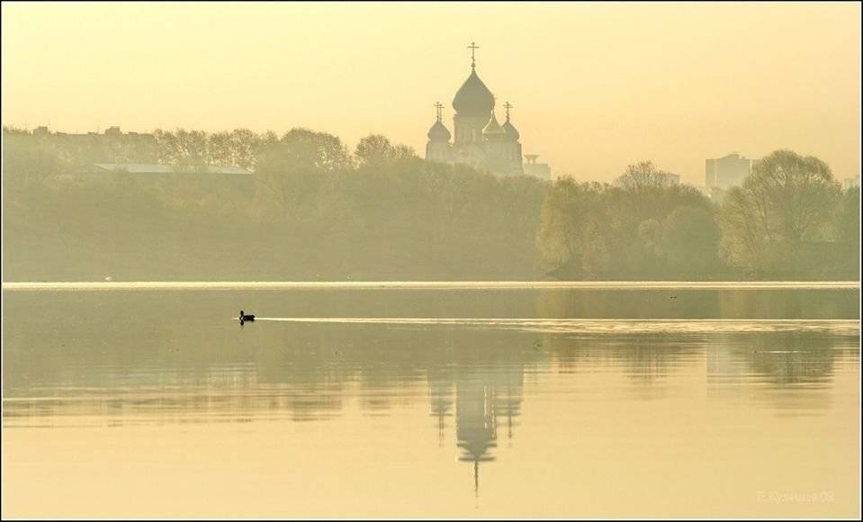 город,купола,золото,храм,церковь,кулешов, москва,затон, река, Кулешов Евгений