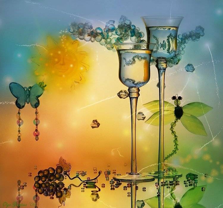 летний, зной, фото, стекло, бокал, натюрморт, Ольга Горелова