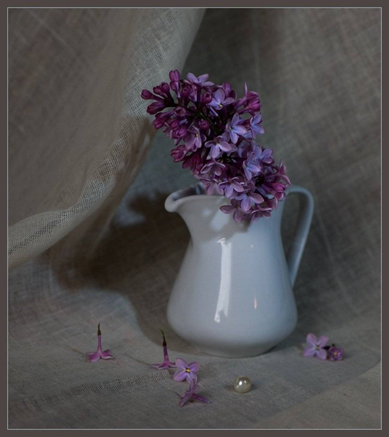 вазочка,сирень,жемчужина, Ольга Новикова