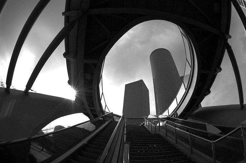 Рассвет и сити фото превью