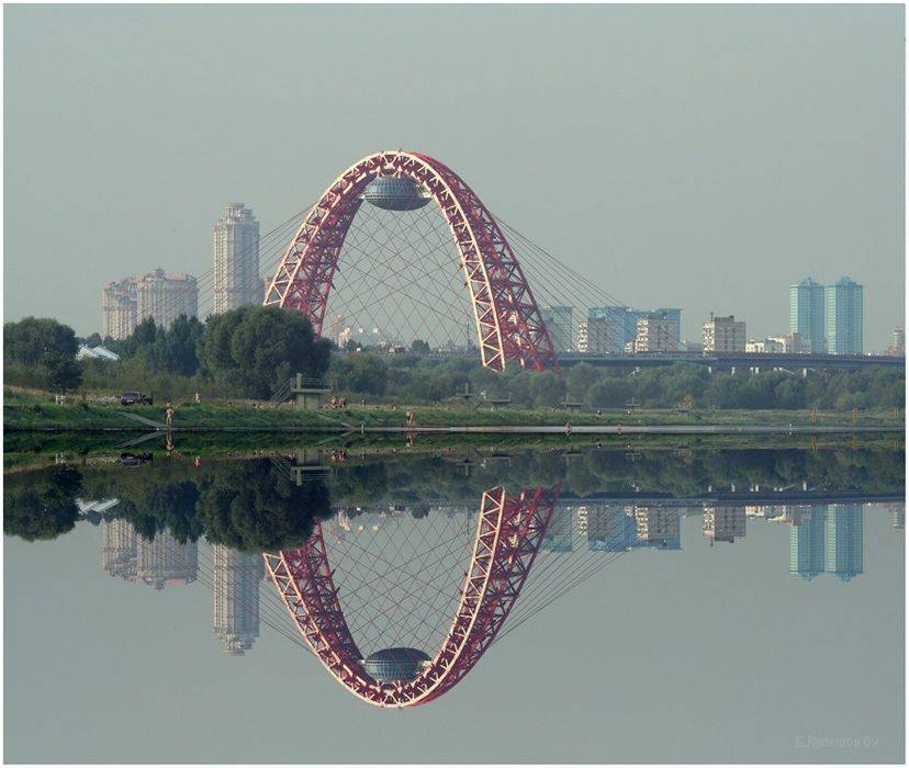 город, река, живописный мост, москва,лето,купальщики,кулешов, Кулешов Евгений
