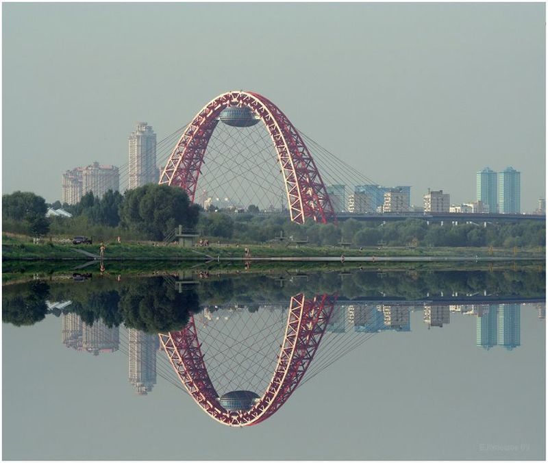 город, река, живописный мост, москва,лето,купальщики,кулешов Лето.. Живописный... фото превью