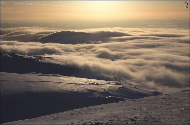 khibiny, mountain, russia, ski, горные лыжи, горы, россия, хибины Облачный прибой... фото превью