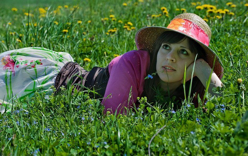 девушка,красота,настроение Оля в поле... фото превью