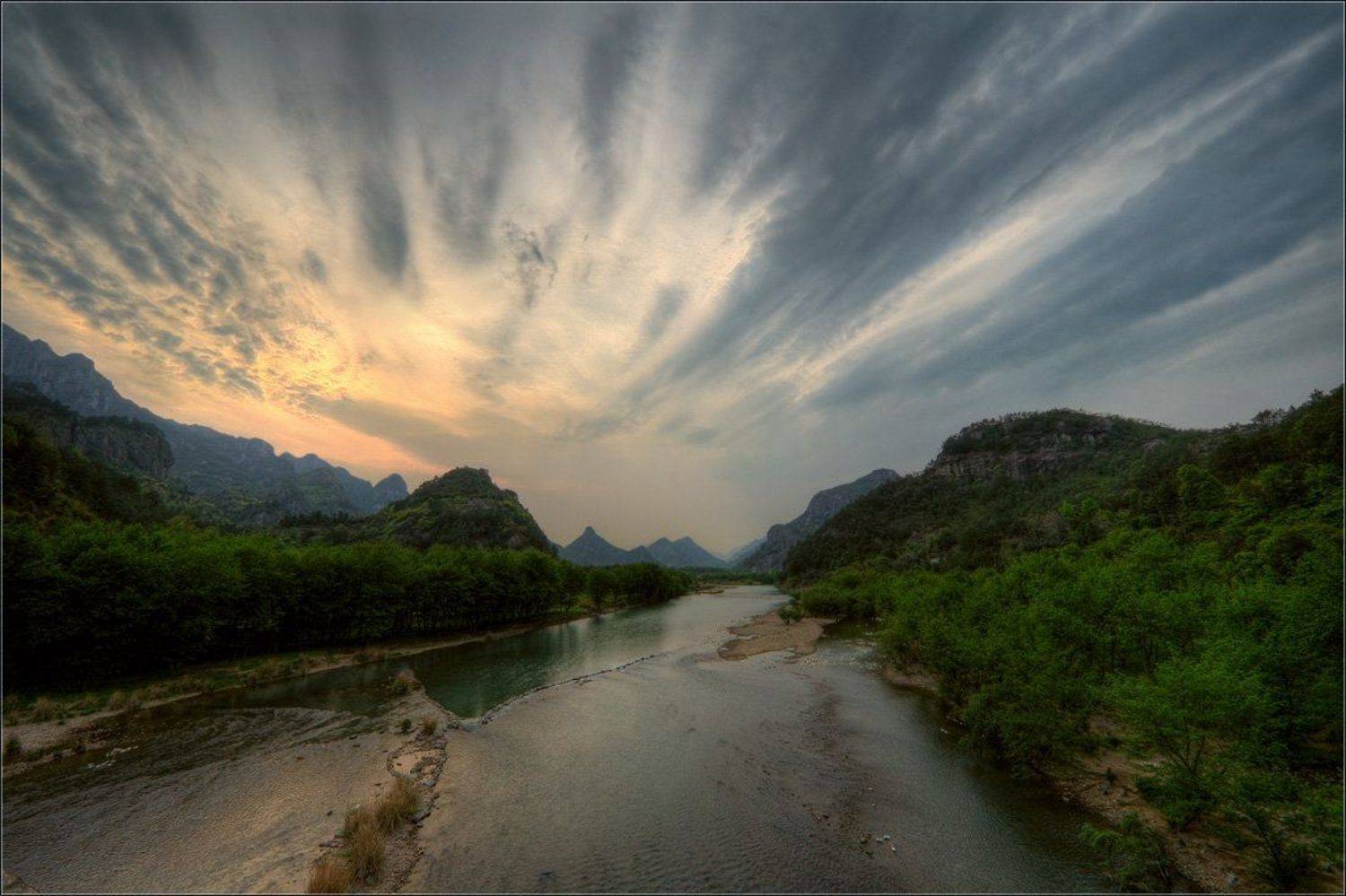 китай,наньси,река,путешествия,пейзаж,вечер,небо,сумерки, Александр Константинов