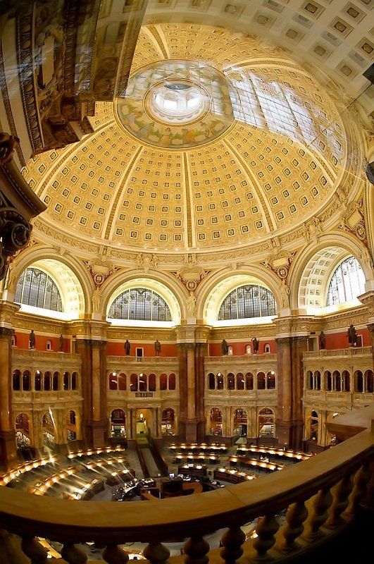 Читальный зал библиотеки Конгресса США фото превью
