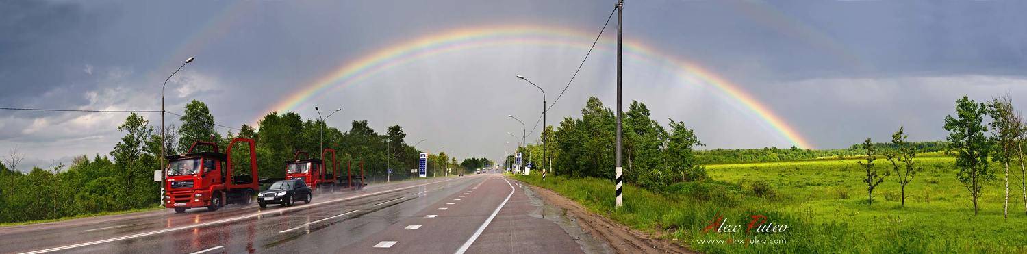 панорама,радуга,поезка,питер,трасса е-95, Александр Путев