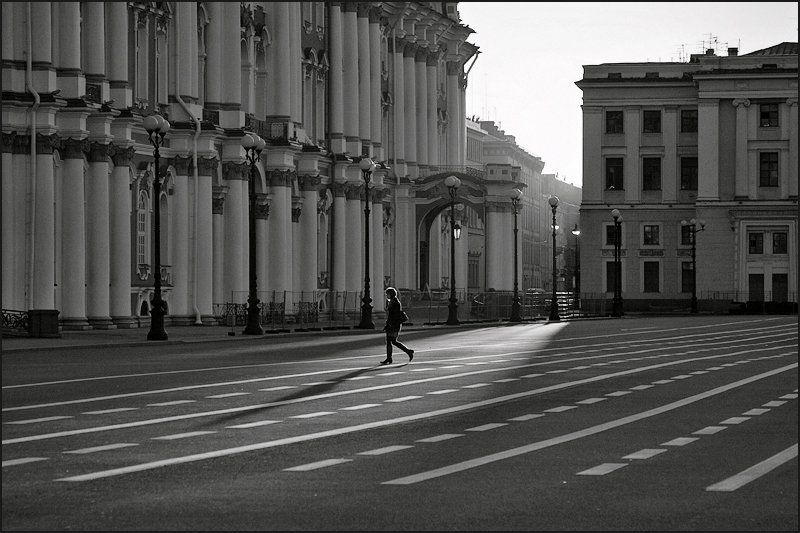 2009, петербург, июнь, пейзаж, человек, утро, город Утро. Петербург. Июнь фото превью