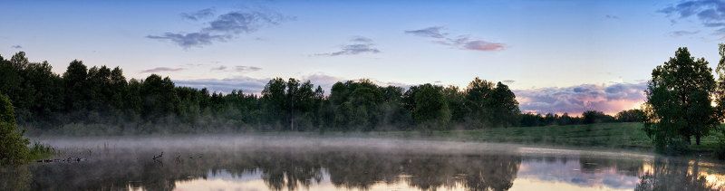Вечерний пруд фото превью