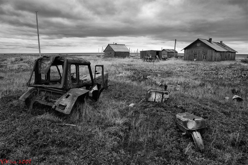 кольский п-ов, рыбацкая тоня, пейзаж Заброшенная рыбацкая тоня фото превью