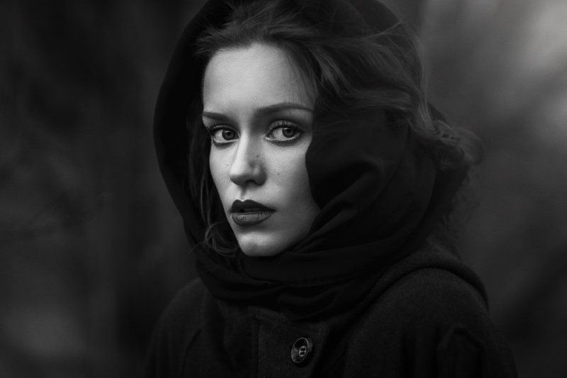 Девушка, Портрет, Чб GIrl фото превью