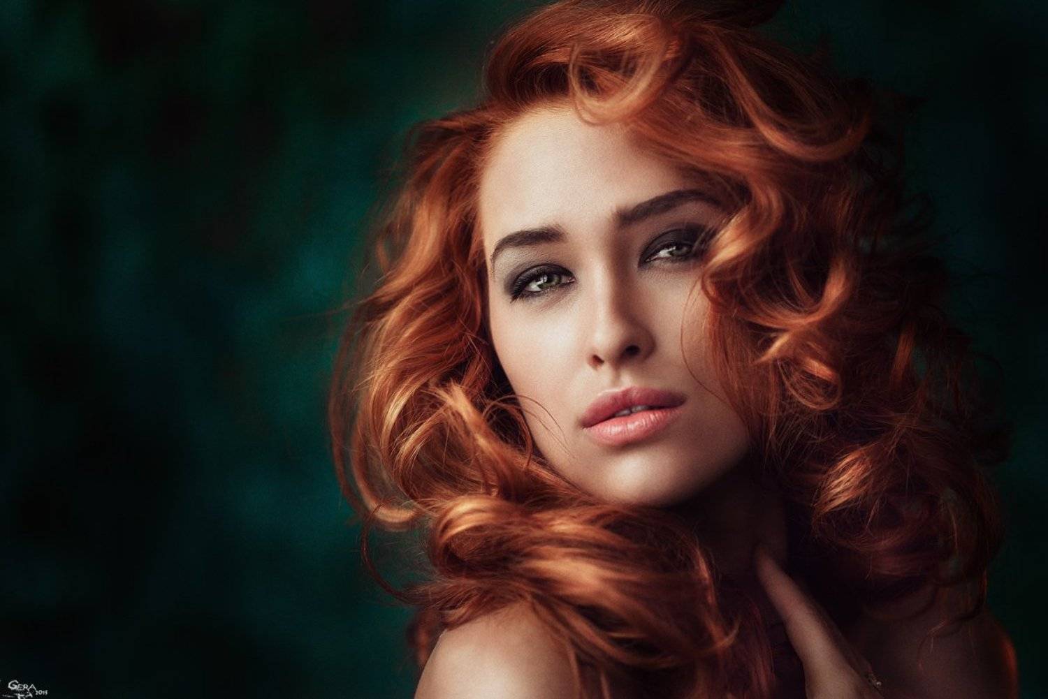 Portrait, Redhead, Woman, Девушка, Портрет, Рыжая, Георгий Чернядьев