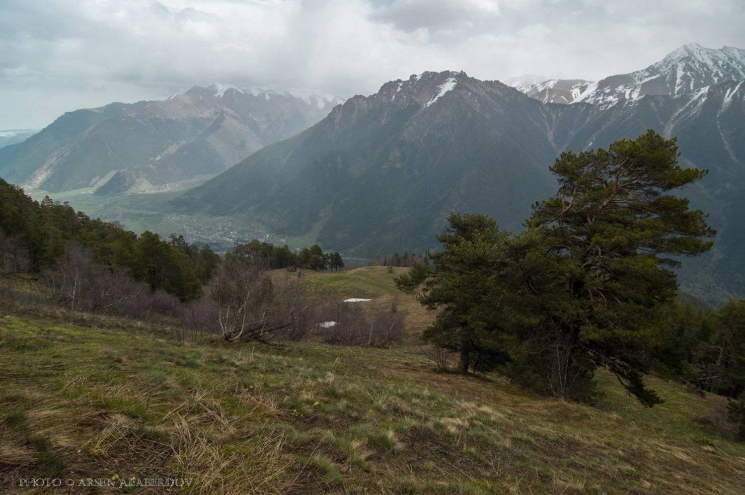 Горы, Кавказ, Лес, Теберда, Тебердинский заповедник, Тучи, Ущелье, Арсен Алабердов