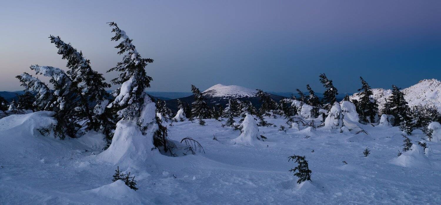 Горы, Зима, Круглица, Снег, Таганай, Урал, Владимир Ляпин