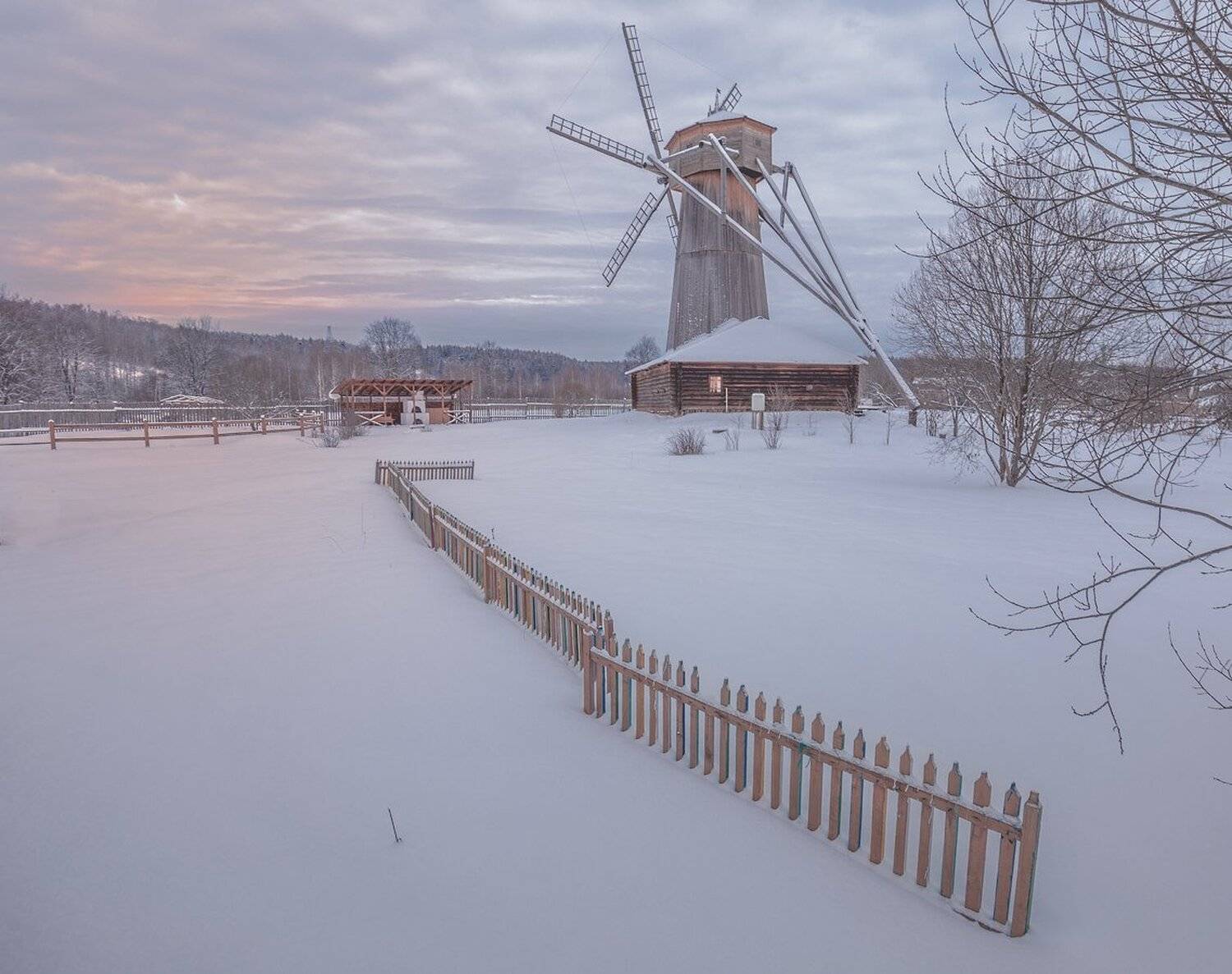 Зима, Истра, Мельница, Подмосковье, Рассвет, Виктор Климкин