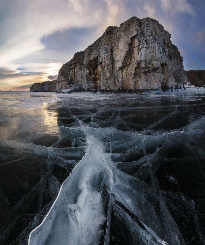 В поисках чистого льда. Байкал, остров Ольтрек. фото превью