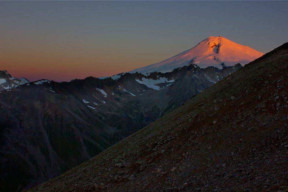 Вершина, Горы, Кавказ, Рассвет, Эльбрус, Чазов Александр