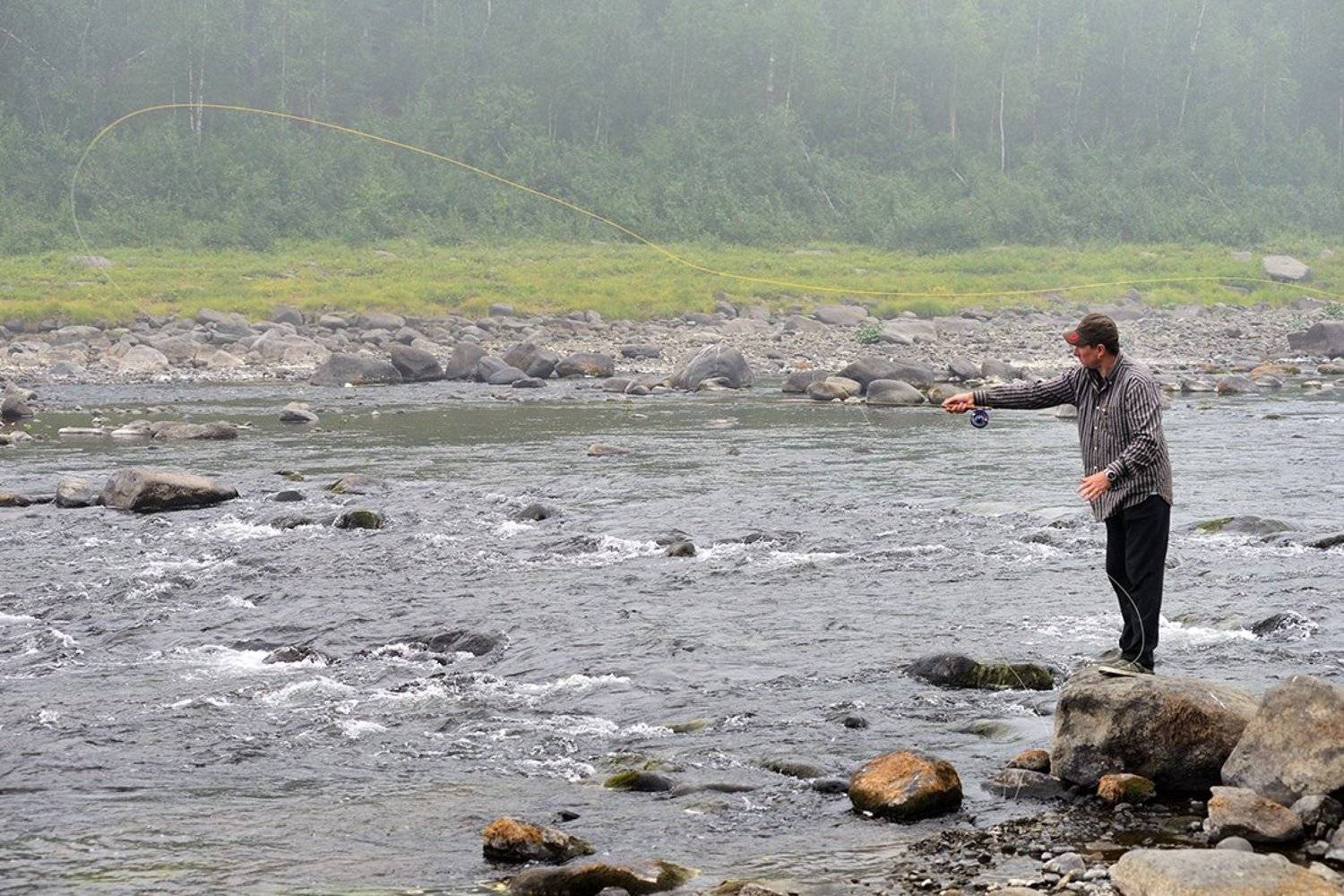 рыбалка эвенкия тайга река горная сплав таймень хариус спиннинг нахлыст утро туман, Владимир Пчелинцев