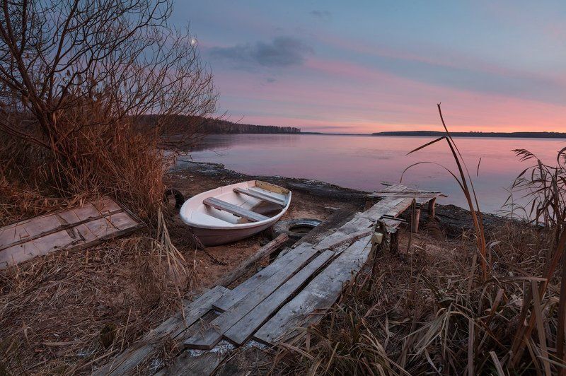 Вечер на озере фото превью