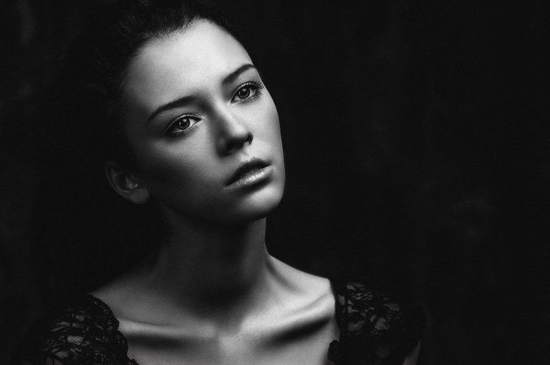 Beautiful, Beauty, Black & white, Bw, Emotion, Face, Girl, Light, Model, Moscow, Nikon, People, Portrait, Studio Where are you фото превью