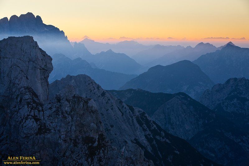 закат в Альпах фото превью