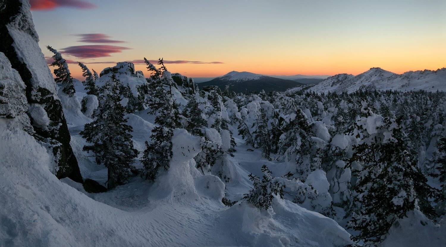 Горы, Зима, Таганай, Урал, Владимир Ляпин