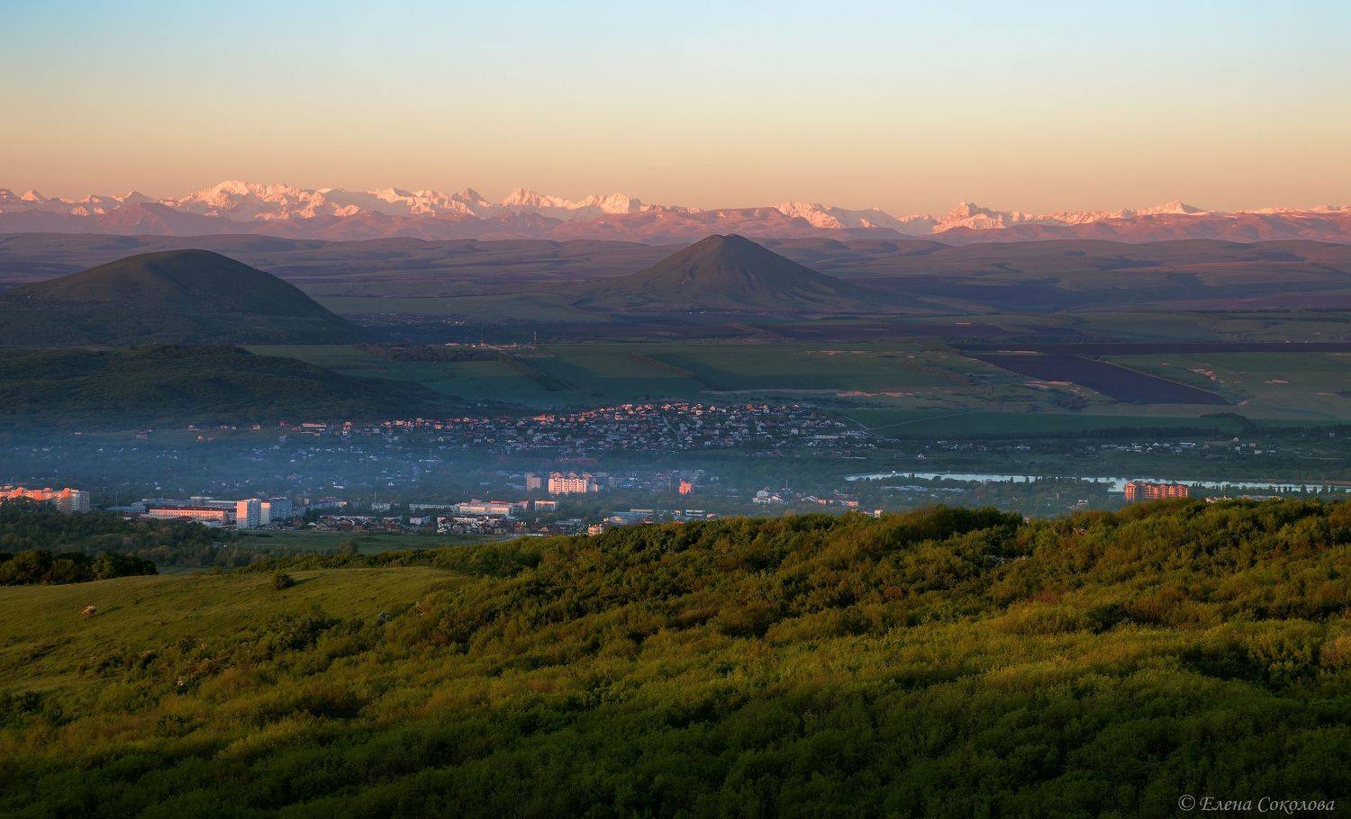 пятигорск, пейзаж, утро, рассвет, горы, Соколова Елена