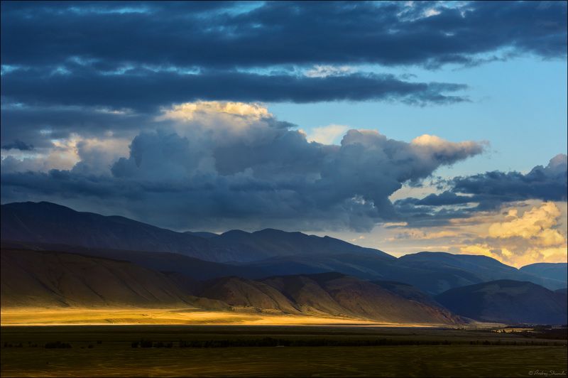 горный алтай, горы, курай, курайская степь Последний луч фото превью