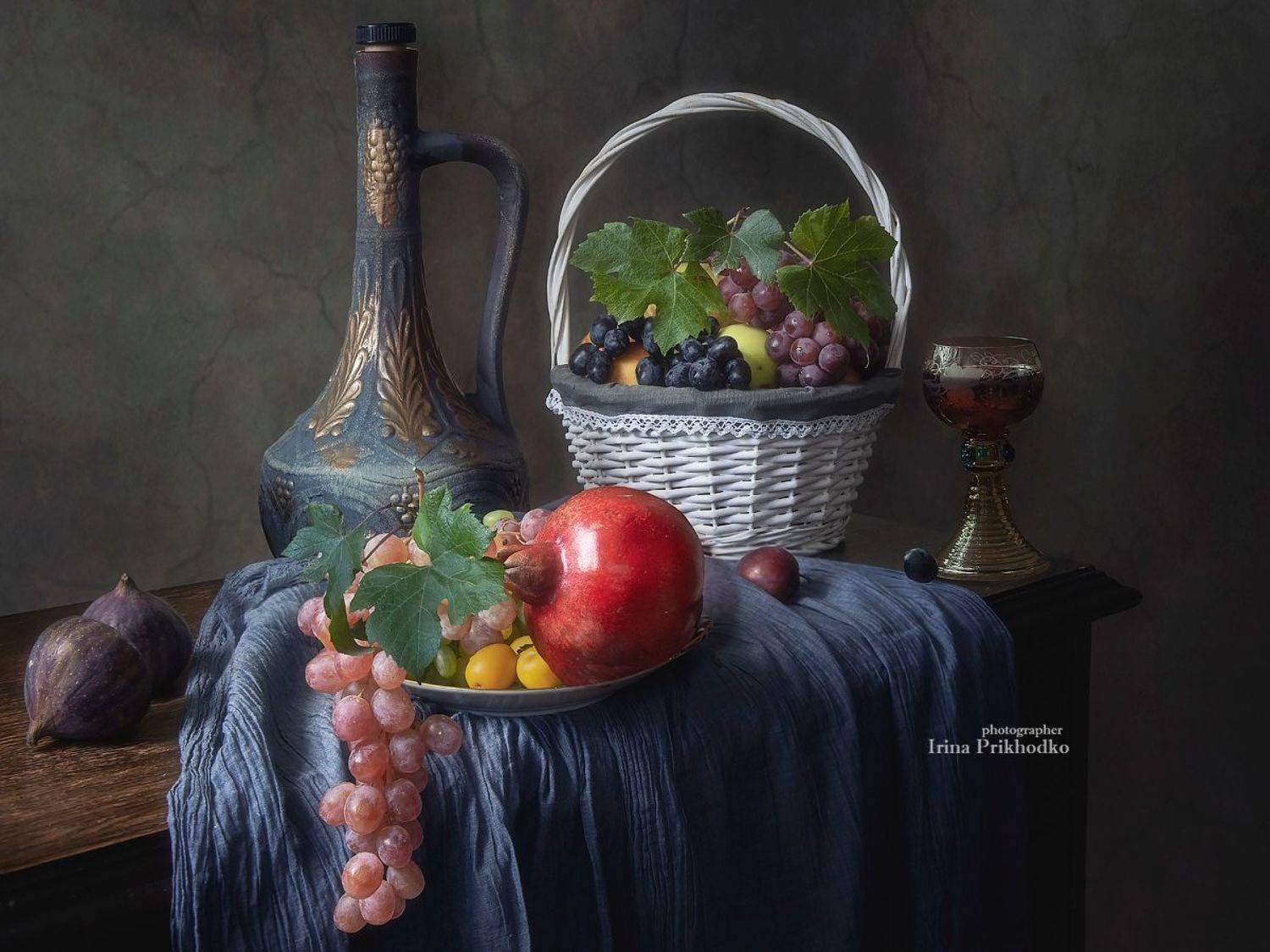 натюрморт, фрукты. вино, фотокартина, Приходько Ирина