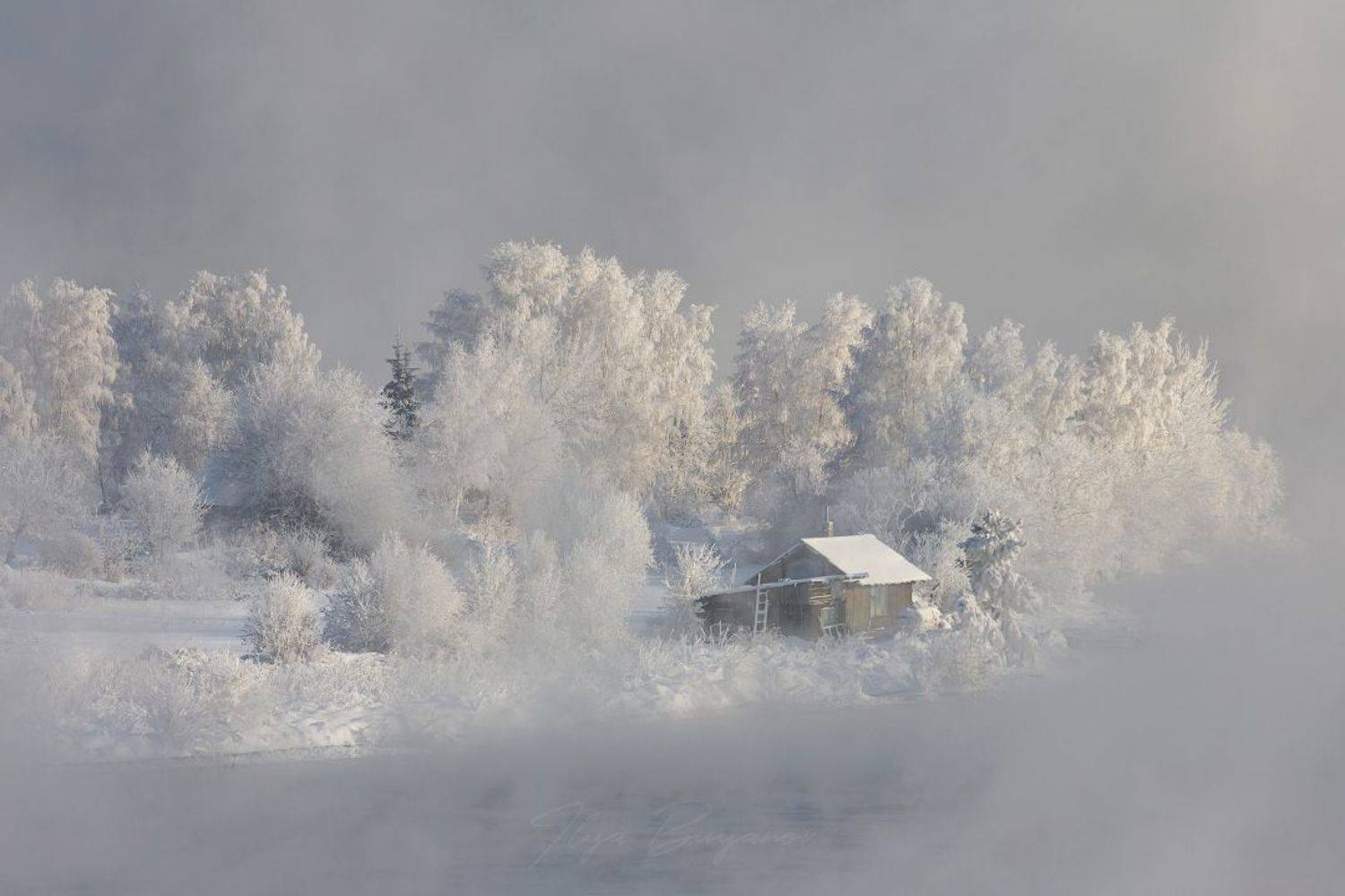 ангара, иркутск, зима, туман, остров,, Буянов Илья