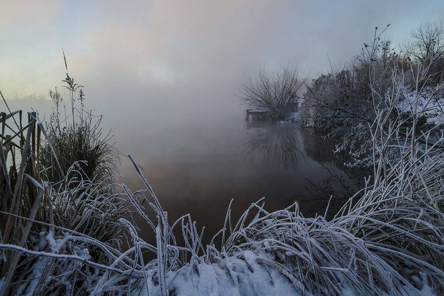 косая гора, зима, озеро горячка, Михаил Агеев