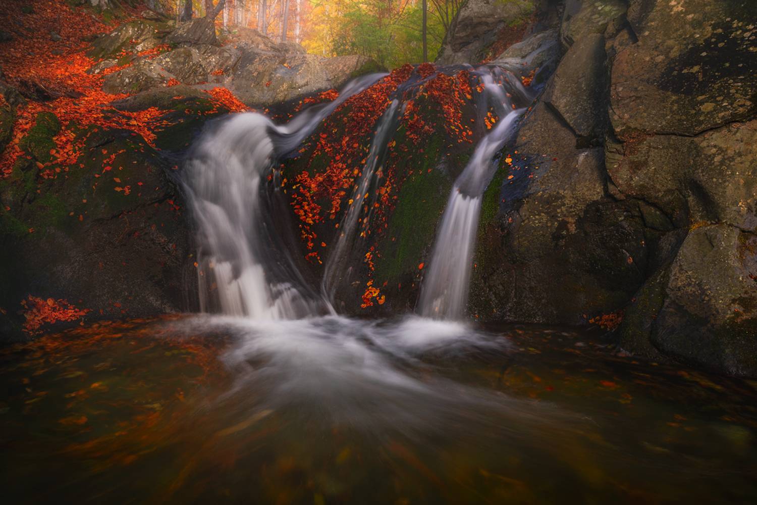 landscape, nature, scenery, forest, wood, autumn, fall, waterfall, river, mountain, staraplanina, bulgaria, лес, Александър Александров