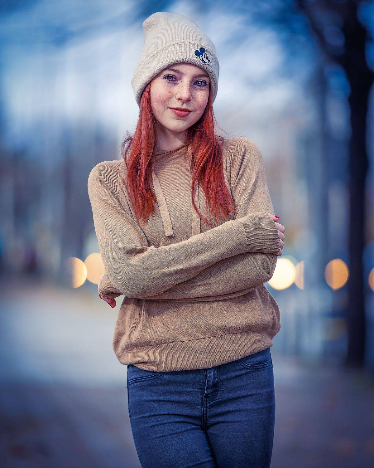 портрет, девушка, веснушки, рыжая, милая, красивая, Дмитрий Александров