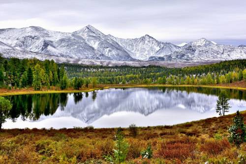 Первый снег в горах
