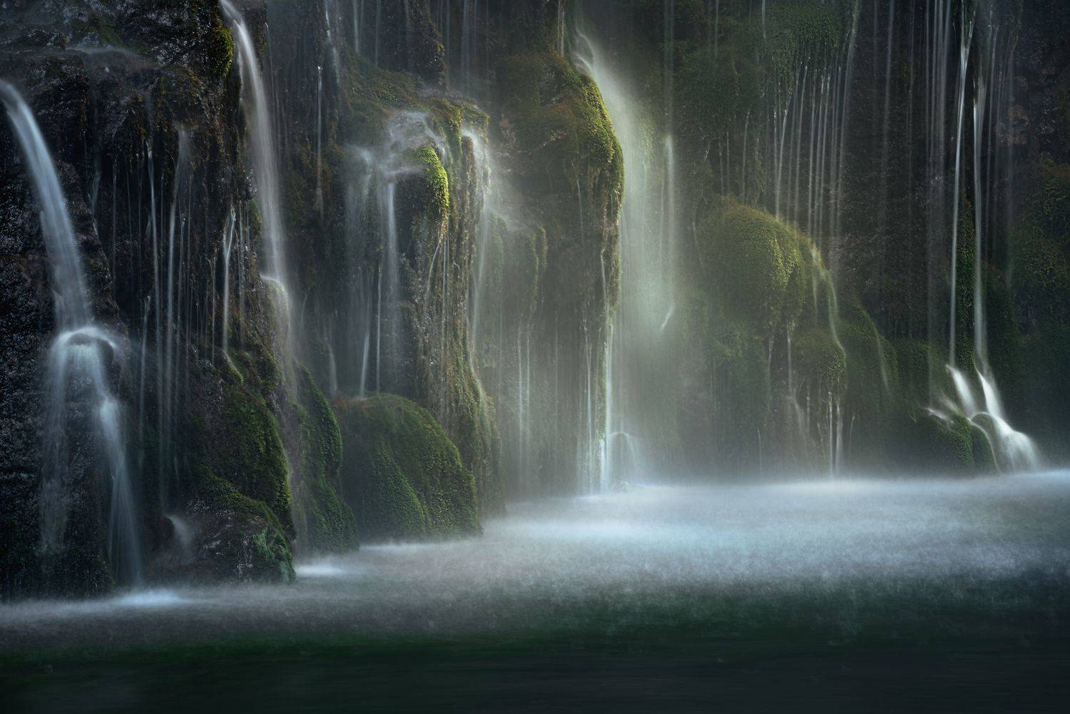 waterfall, Georgia, landscapes, nature, water, long exposure, Helen Vasilieva