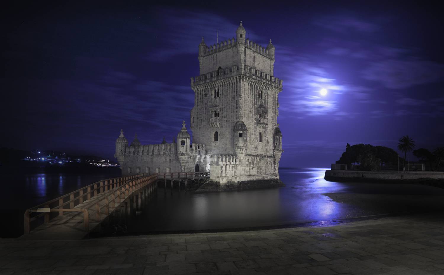 португалия, лиссабон, река, тежу, форт, ночь, торре ди белен, Потапов Сергей