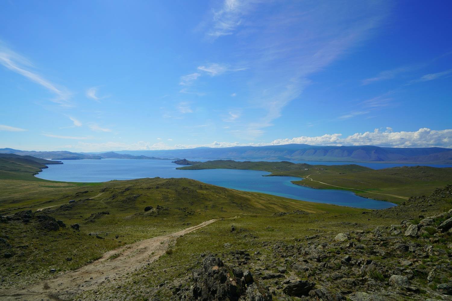 island, lake, sky, rock, nature, landscape, horizon, summer, shore, relief, Сергей Андреевич