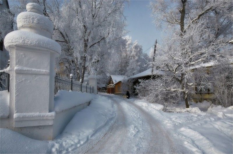 губерния, вятка, улочка, пятницкая, зима, холодно, мороз, старый город Зима на Пятницкой фото превью