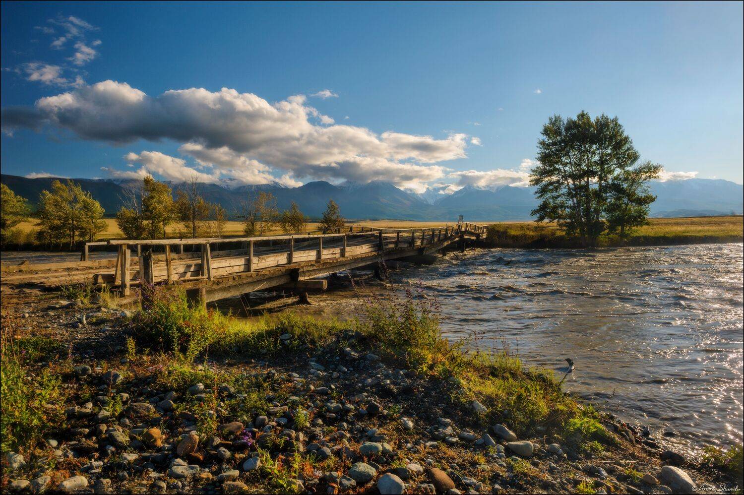 горный алтай, горы, курай, курайская степь, чуя, мост, Андрей Шумилин