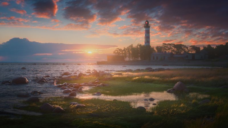 Шепелёвский маяк Утро у маяка фото превью