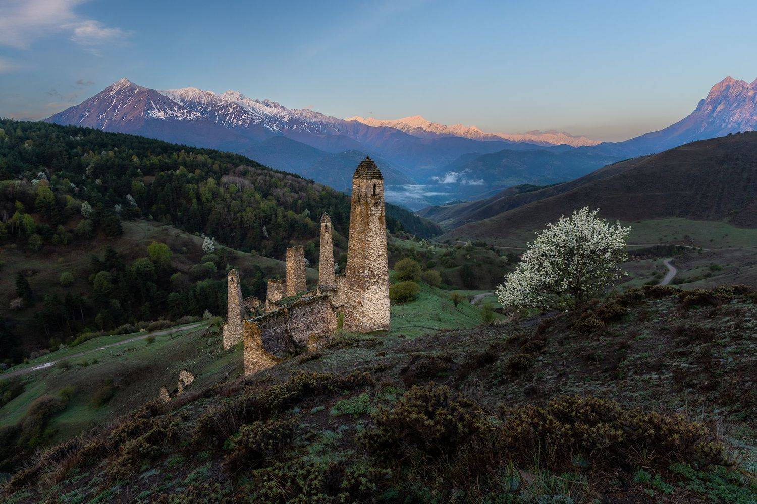 landscape, ингушетия, пейзаж, крепость, горы, кавказ, mountains, Maria Pochikaeva