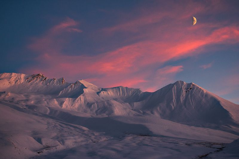 sunset, georgia, winter Sunset фото превью